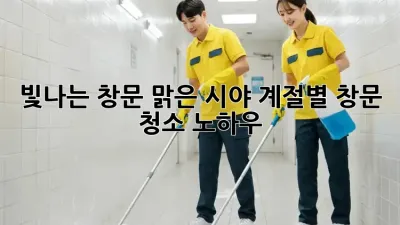 빛나는 창문, 맑은 시야! 계절별 창문 청소 노하우