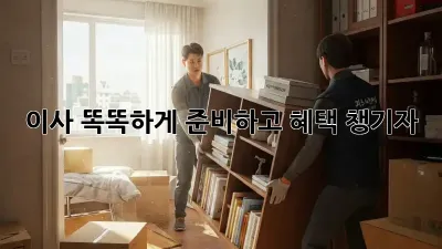 이사, 똑똑하게 준비하고 혜택 챙기자!